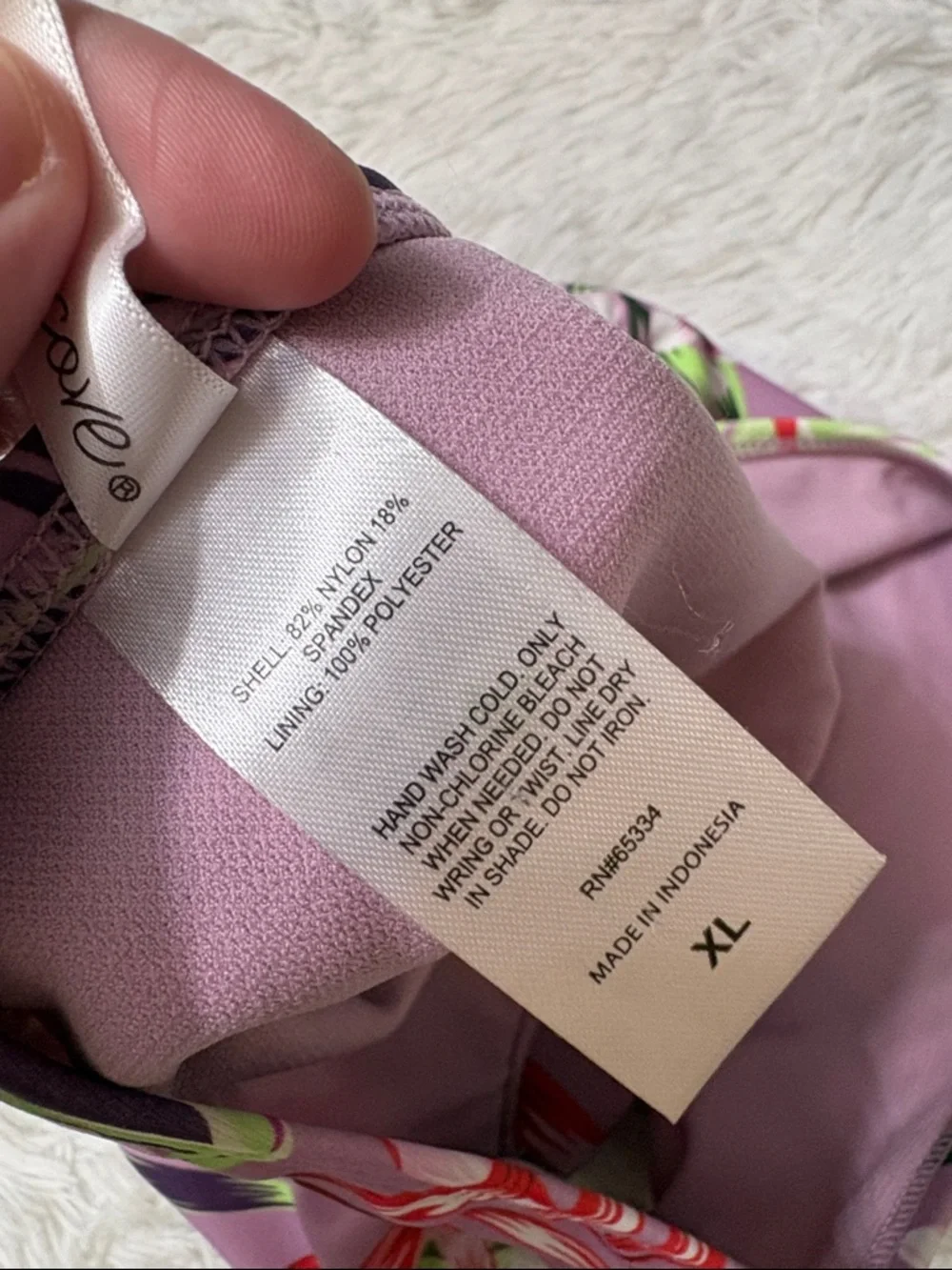 NWOT Salt & Cove Purple Floral Swim Bottoms Size XL